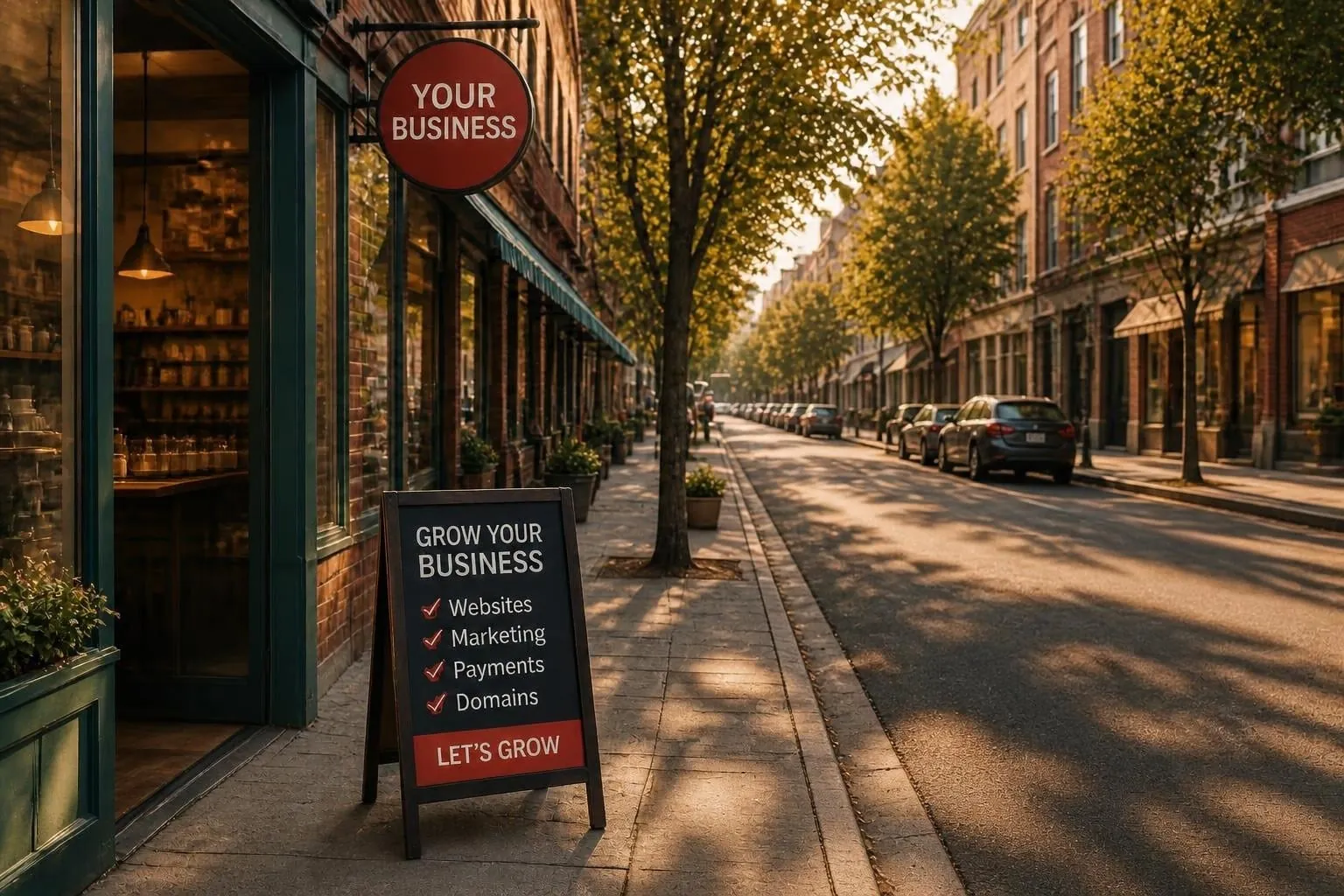Business owners collaborating on digital strategy